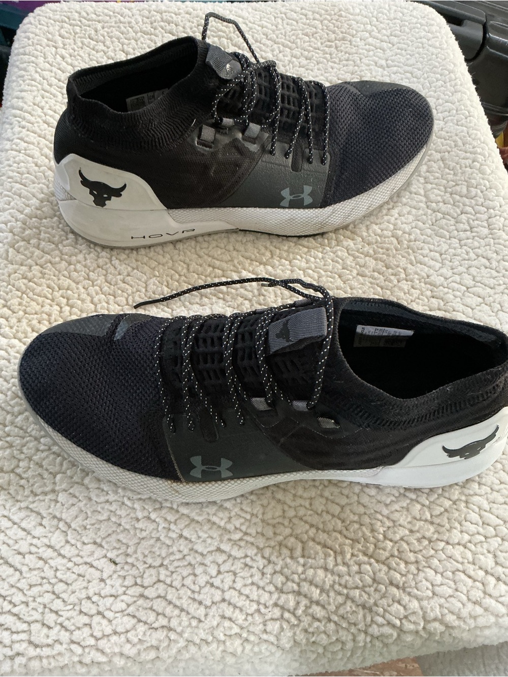 Under Armour Men’s Black and White HOVR Athletic Trainers